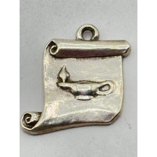James Avery Sterling Silver 925 Retired Honor Roll Scroll Lamp Charm