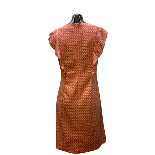 NWT Tyler Boe Ellie Dress Coral Links Ruffle Sleeve M