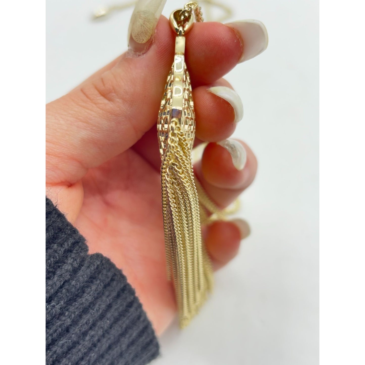 Kendra Scott Gold Filigree Tassel Pendant Necklace With Long Chain