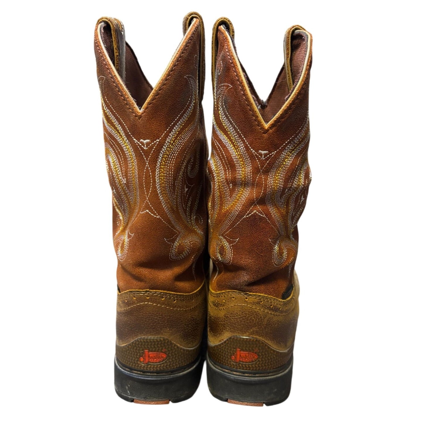 Justin Western Boots Brown Leather Size 7