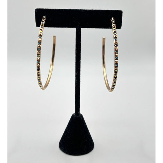Kendra Scott Gold Studded Geometric Large Hoop Earrings