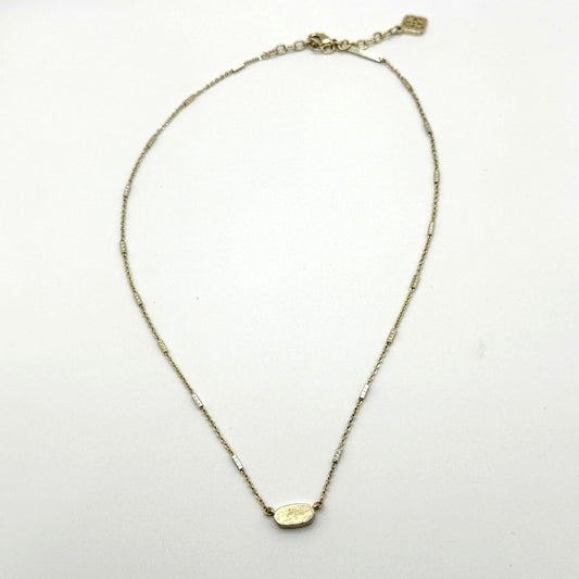 Kendra Scott Gold-Tone Necklace With Oval Pendant
