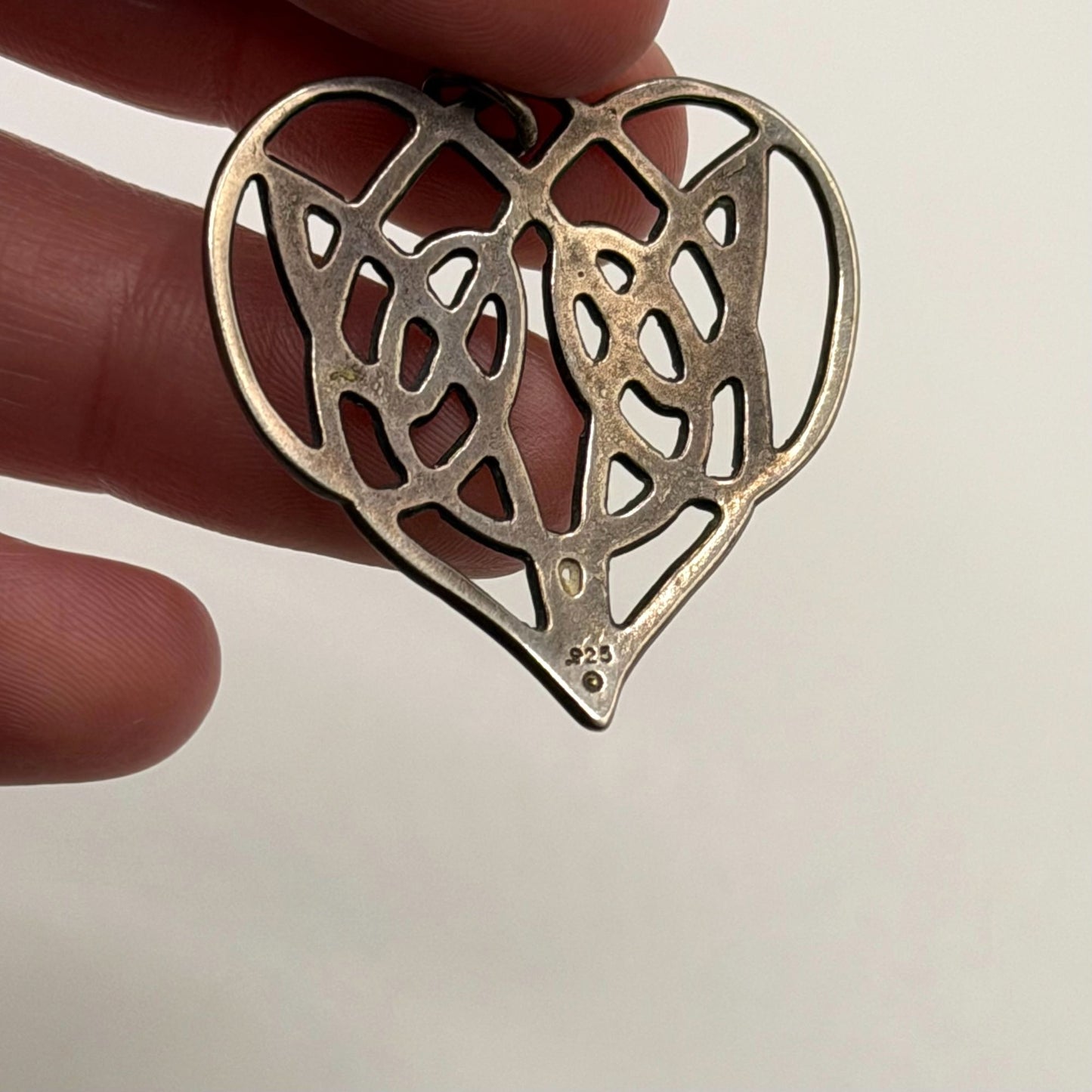 925 Sterling Silver Celtic Heart Pendant