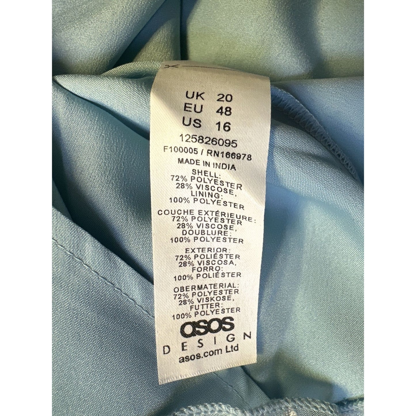 NWT Asos Design Blue Curve Tiered Ruffle Maxi Dress w/Floral Print Size 16