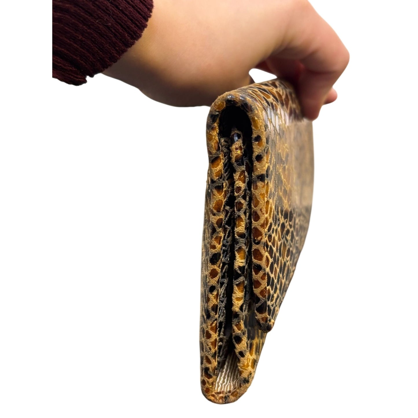 Hobo Animal Print Clutch Wallet With Zip Pocket
