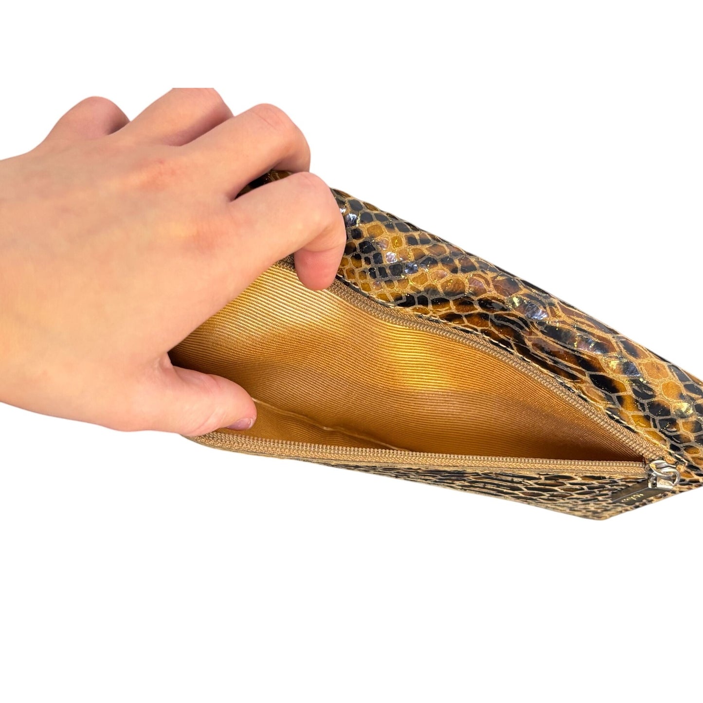 Hobo Animal Print Clutch Wallet With Zip Pocket