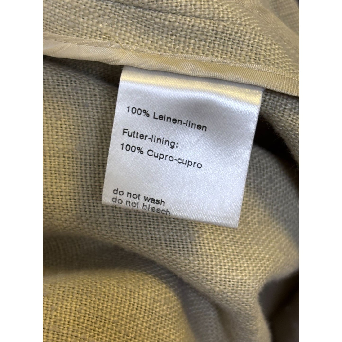 NWT Akris Punto Khaki Linen Jacket Open Front Lightweight XL