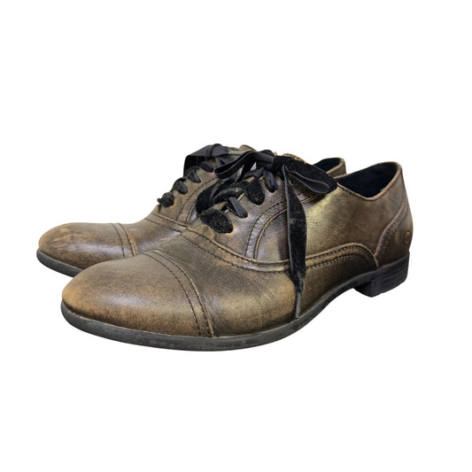 NWOT Born Brown Leather Oxford Shoes Vintage Style 7.5