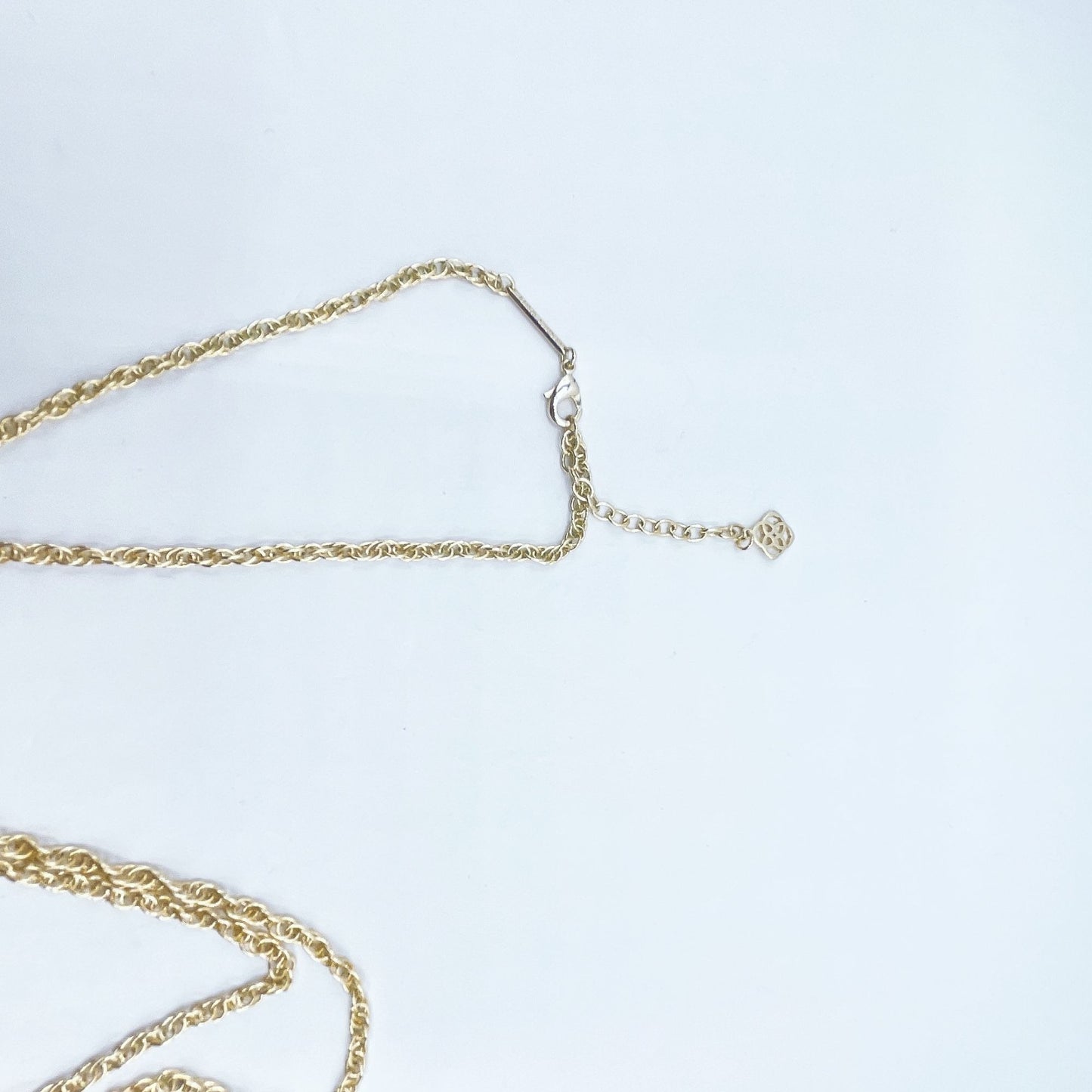 Kendra Scott Gold Long Necklace Mother-Of-Pearl Pendant & Tassel Chain