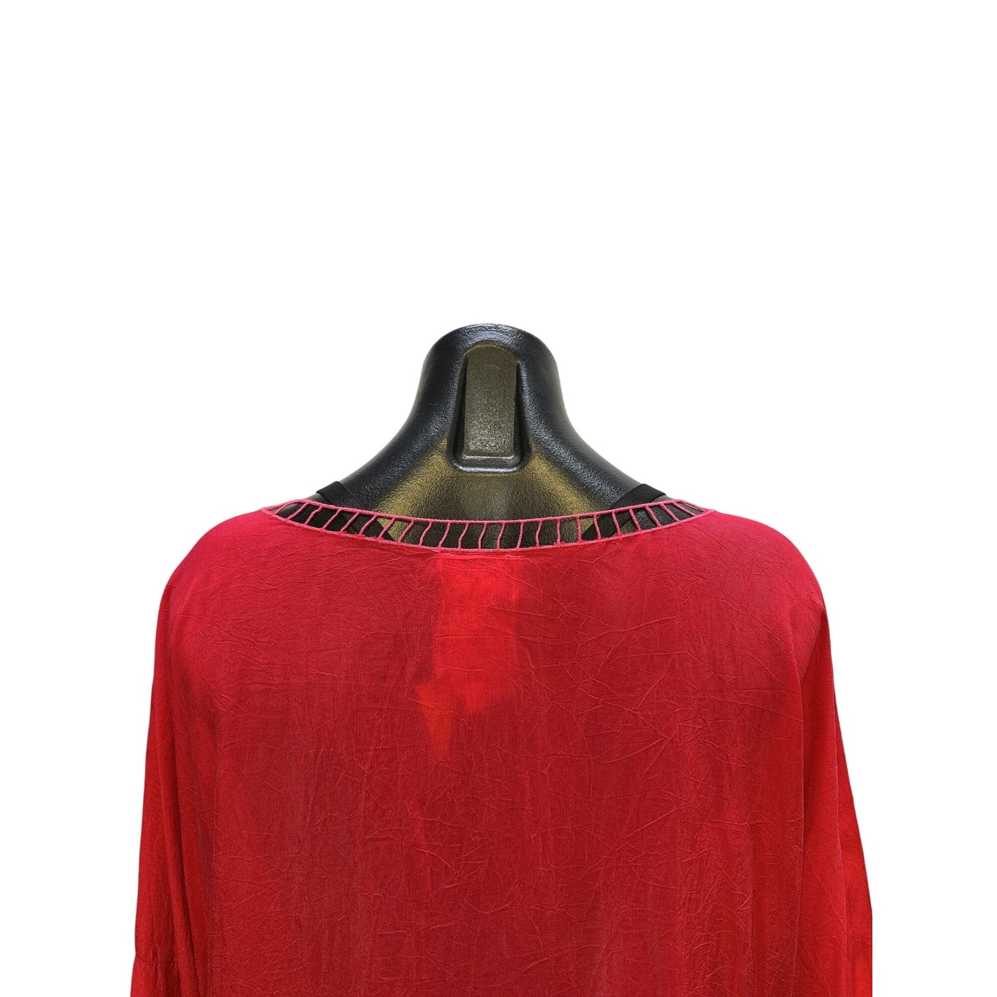 Johnny Was Boho Red/Pink Embroidered Tunic Blouse Size L