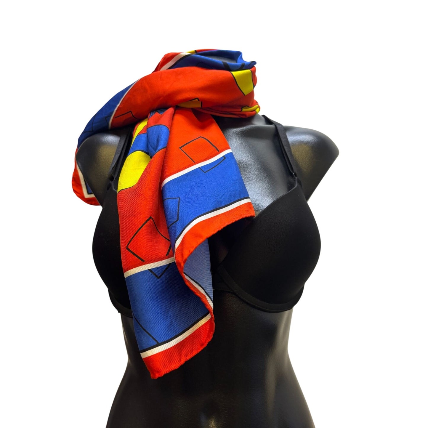 Ruggiero Bignard Flamingo Scarf With Geometric Patterns