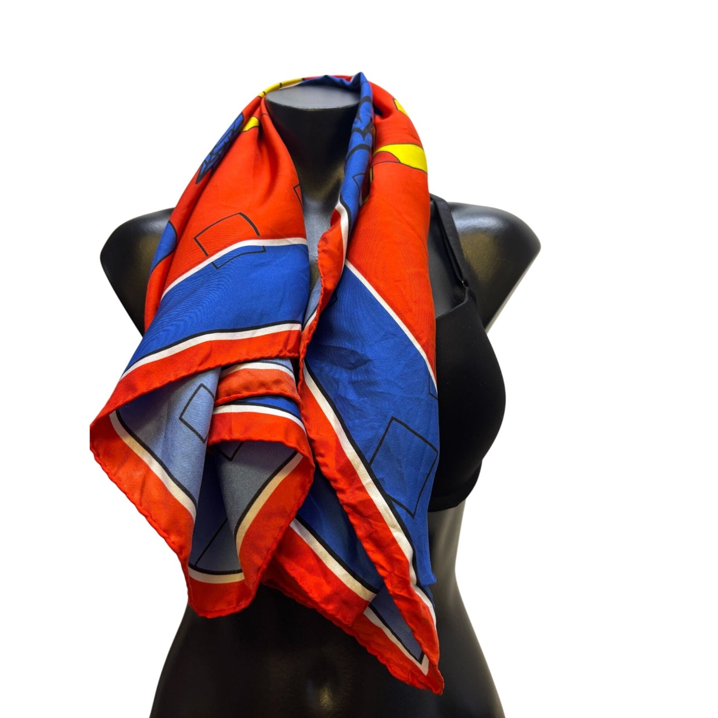 Ruggiero Bignard Flamingo Scarf With Geometric Patterns