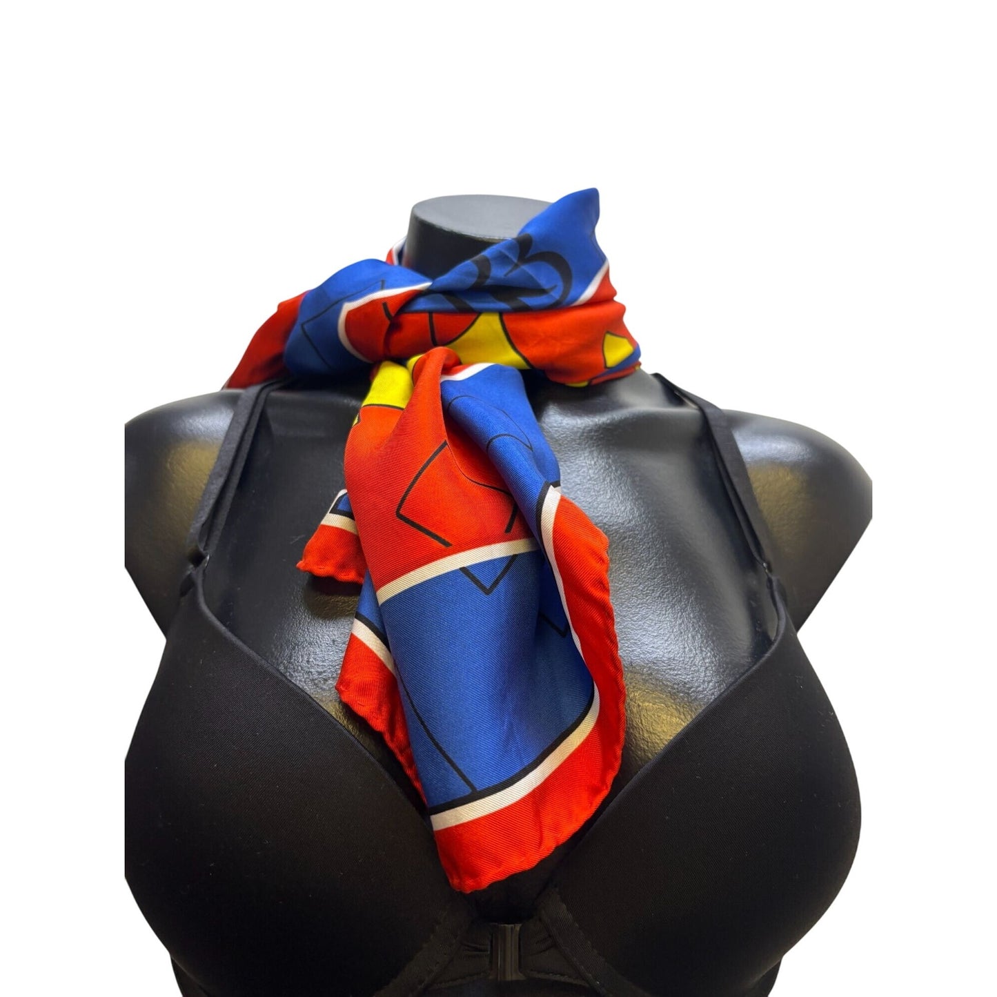 Ruggiero Bignard Flamingo Scarf With Geometric Patterns