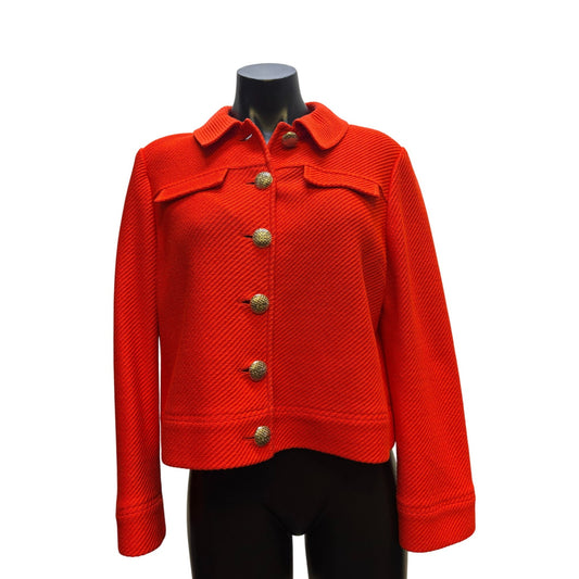 St. John Knit Cropped Jacket Red Size 8