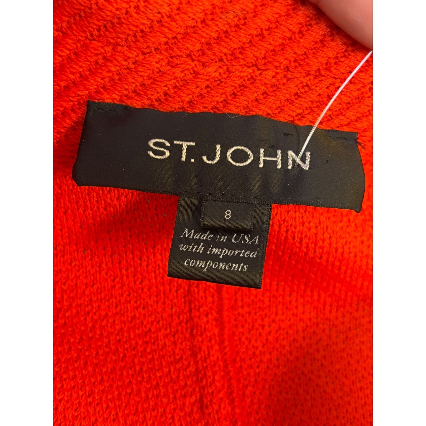 St. John Knit Cropped Jacket Red Size 8