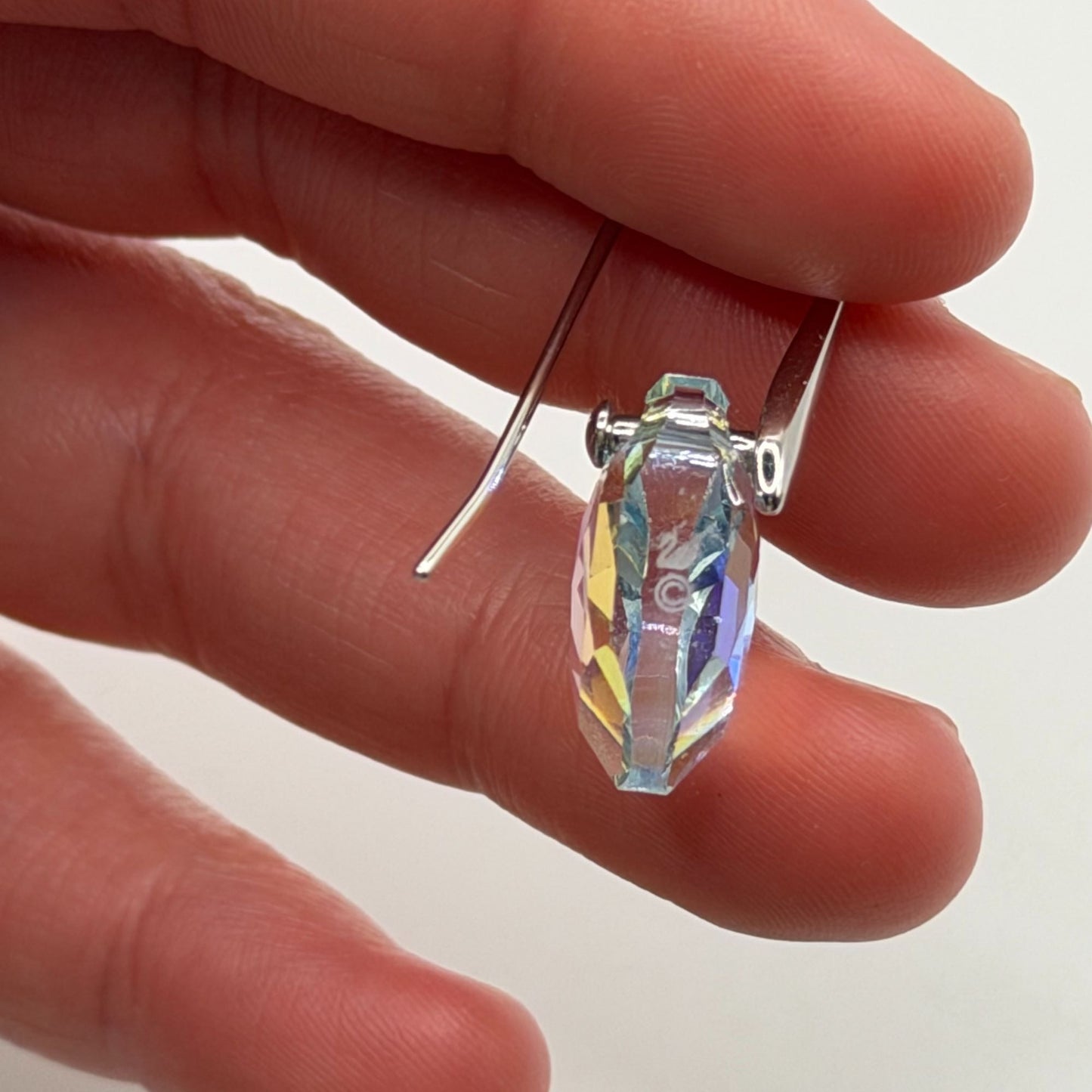 Swarovski Crystal Galet Crystal Drop Earrings In Silvertone