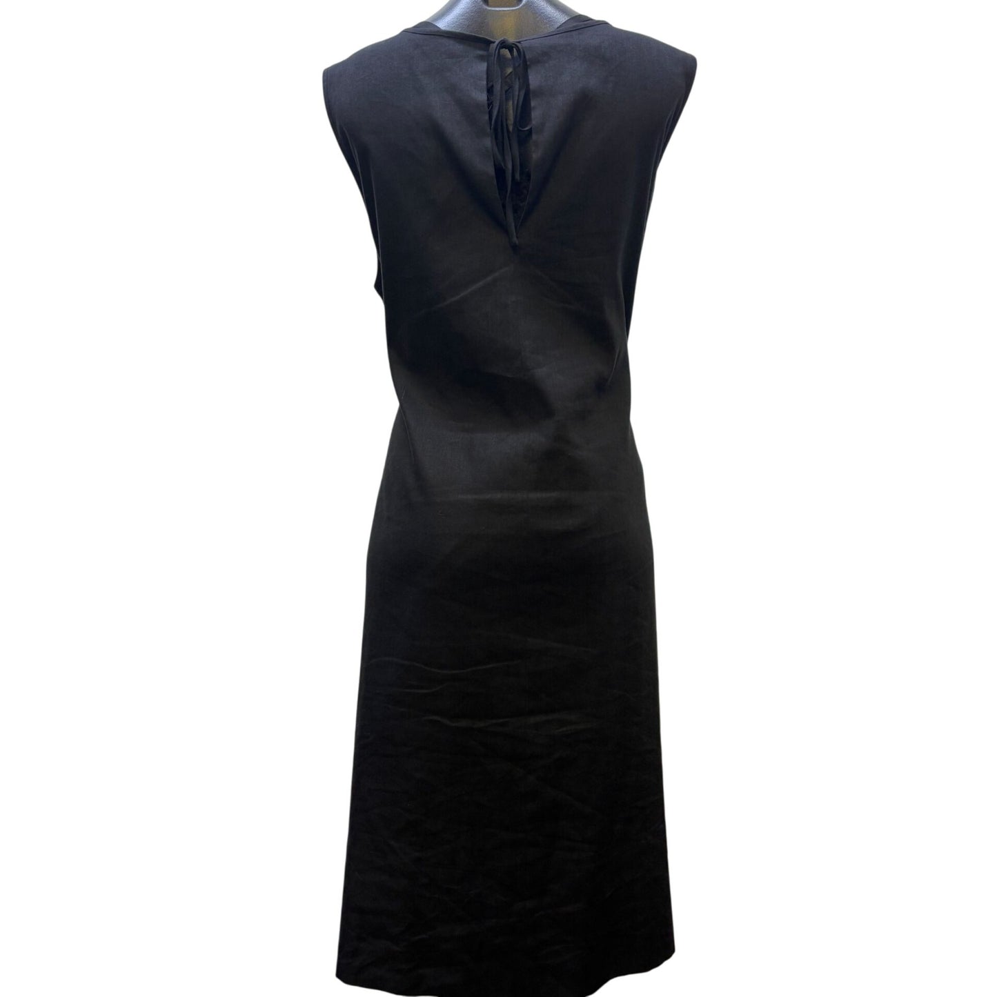 Lafayette 148 New York Black Sleeveless A-Line Dress XL