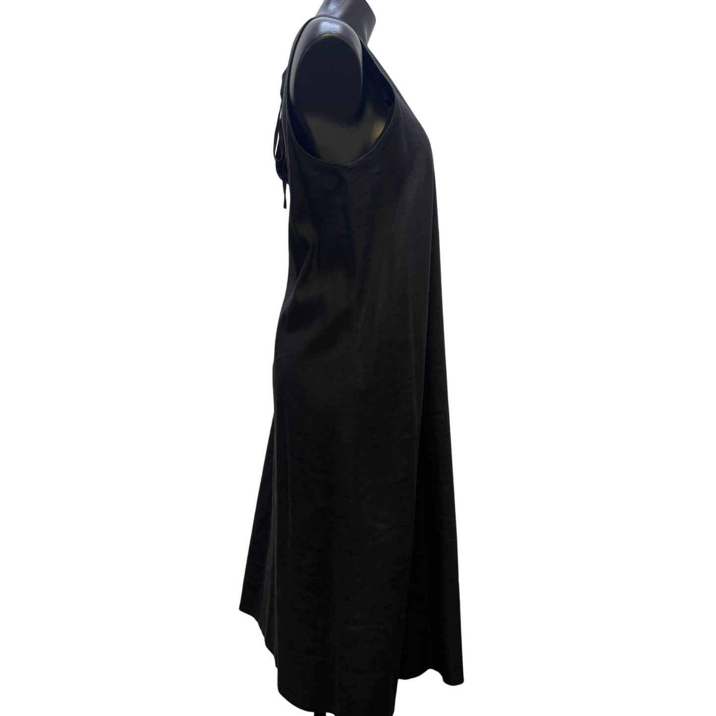 Lafayette 148 New York Black Sleeveless A-Line Dress XL