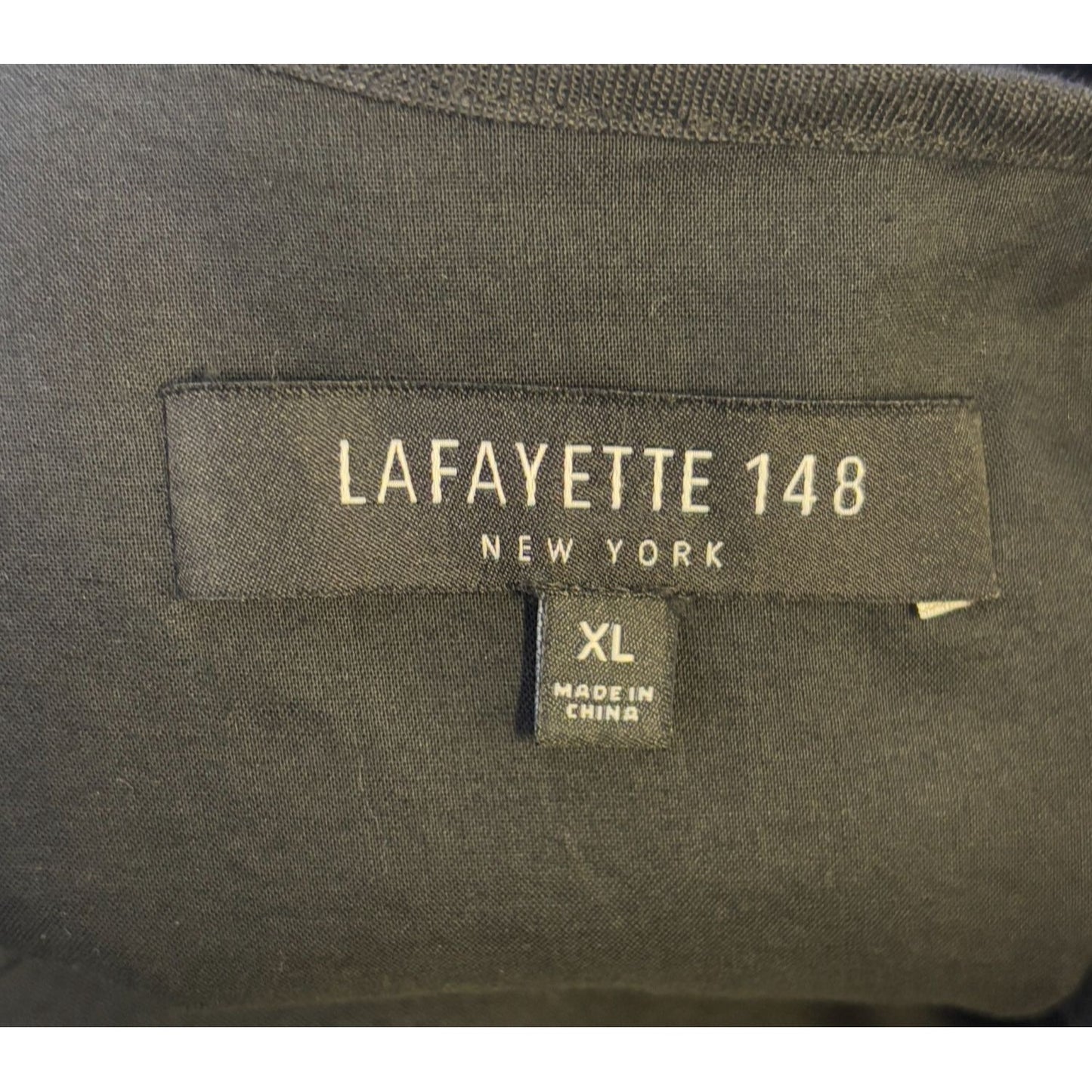 Lafayette 148 New York Black Sleeveless A-Line Dress XL