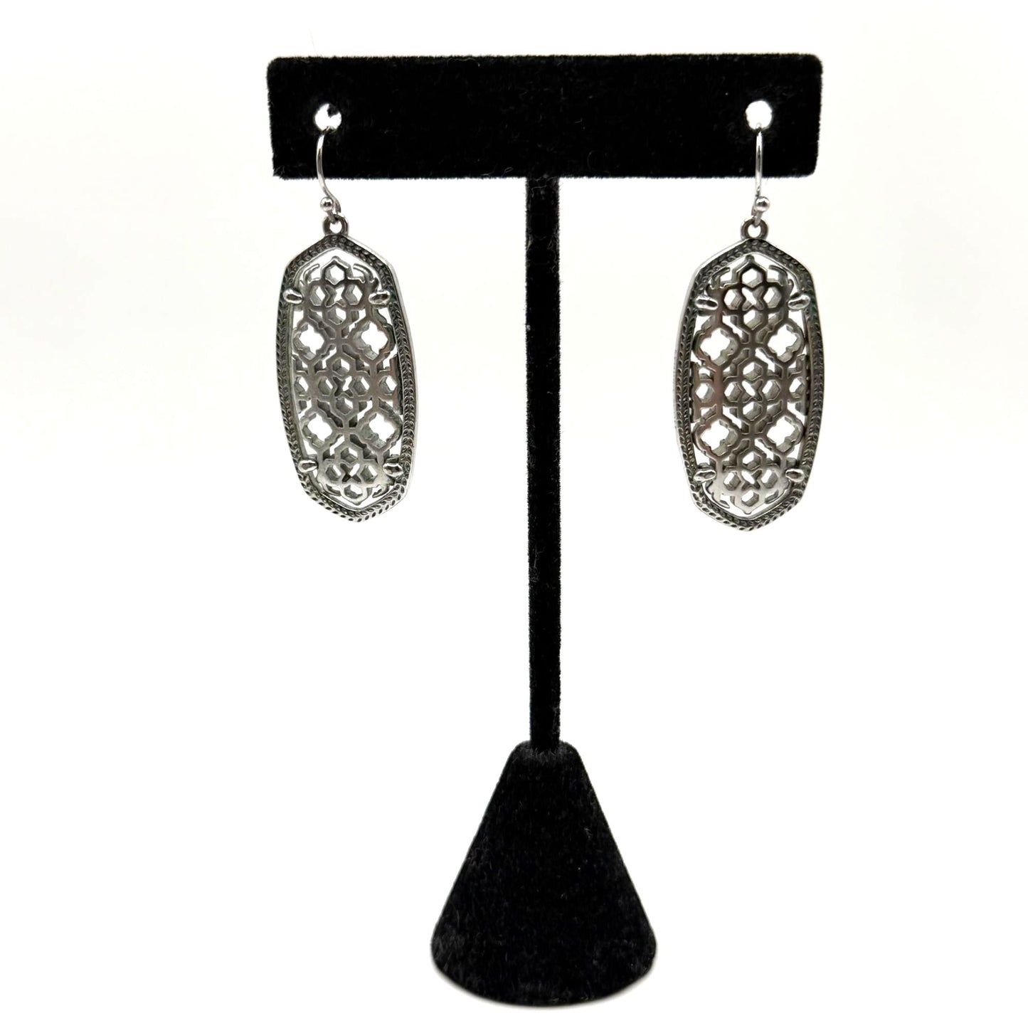 Kendra Scott Silver-Tone Filigree Dangle Earrings