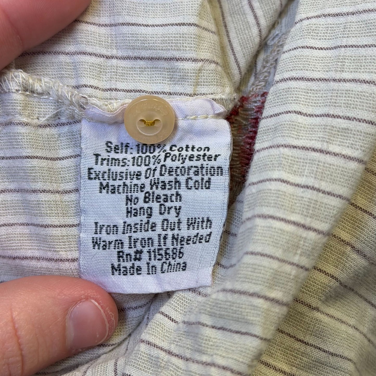 Johnny Was 3J Workshop Tan Embroidered Floral Button-Up Blouse L