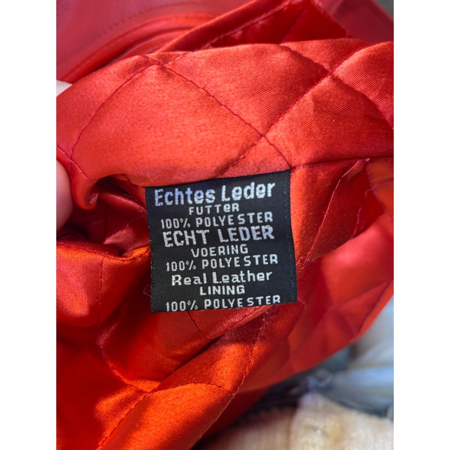 Xelement Red Leather Motorcycle Jacket XL