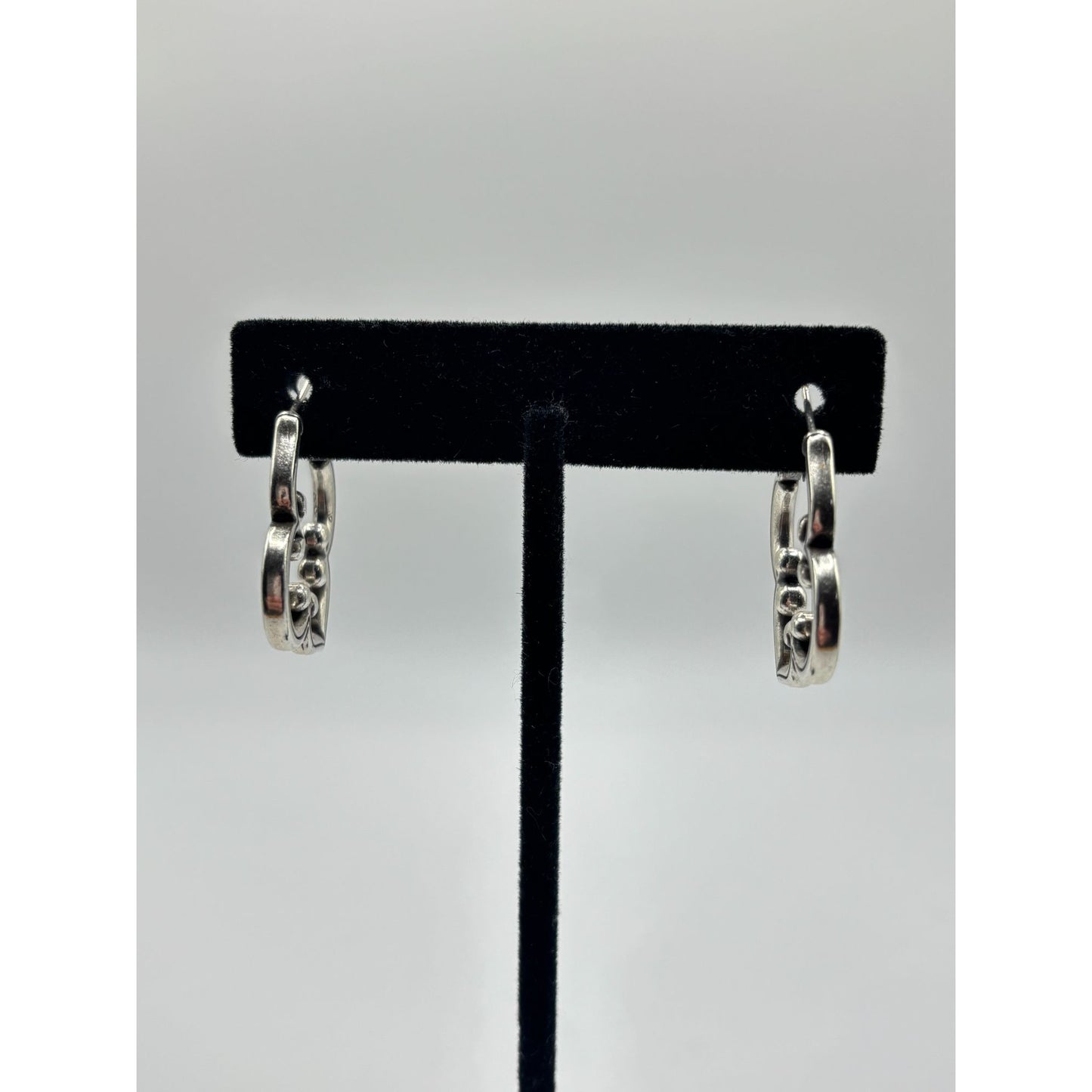 Brighton Silver Tone Hoop Toledo Earrings