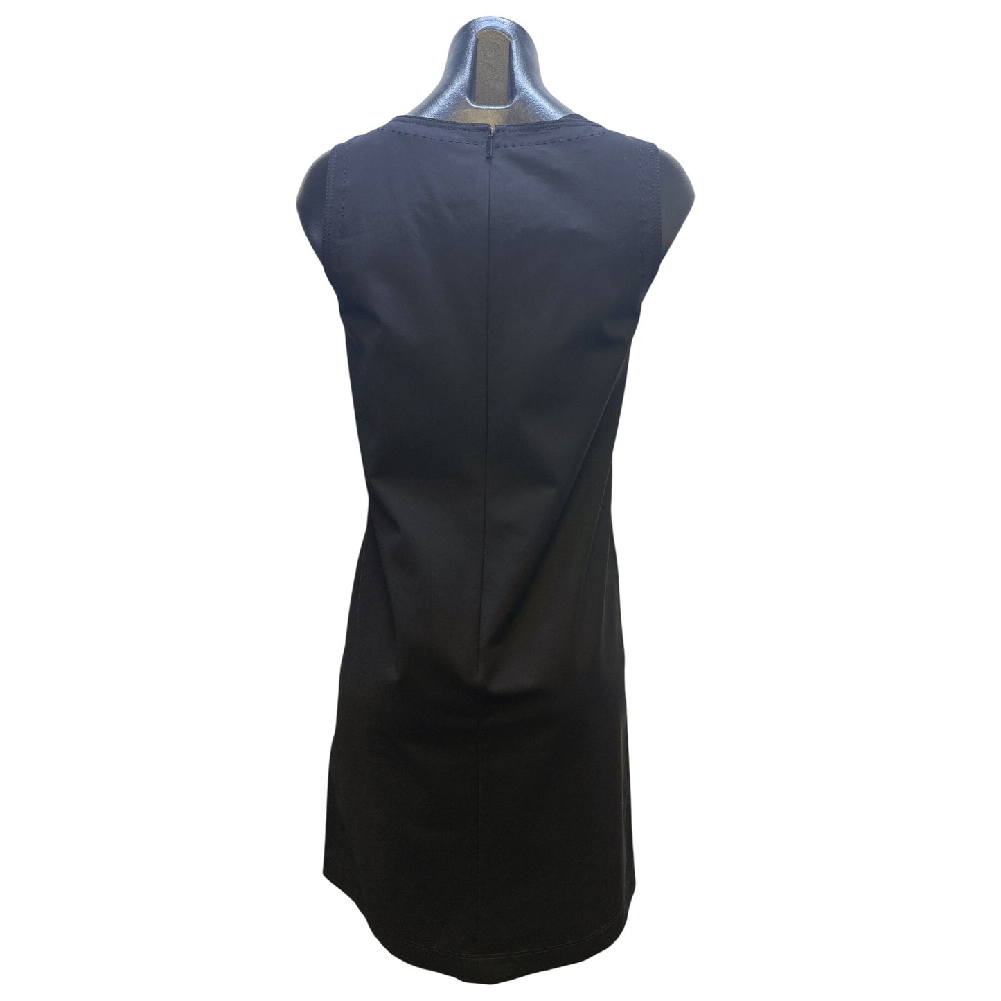 Lafayette 148 Black Sleeveless Dress w/Tortoiseshell Buckle Detail Size XS