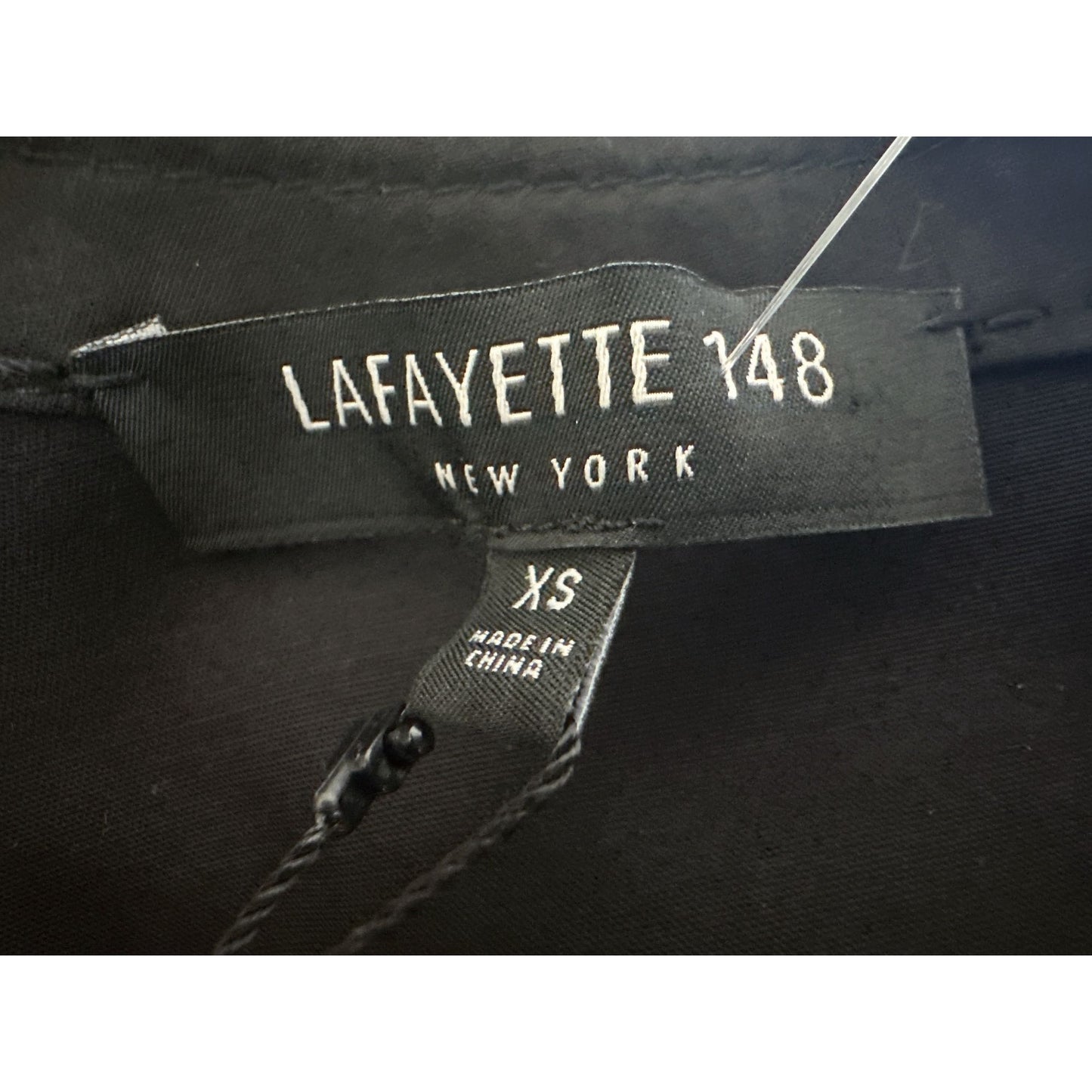 Lafayette 148 Black Sleeveless Dress w/Tortoiseshell Buckle Detail Size XS