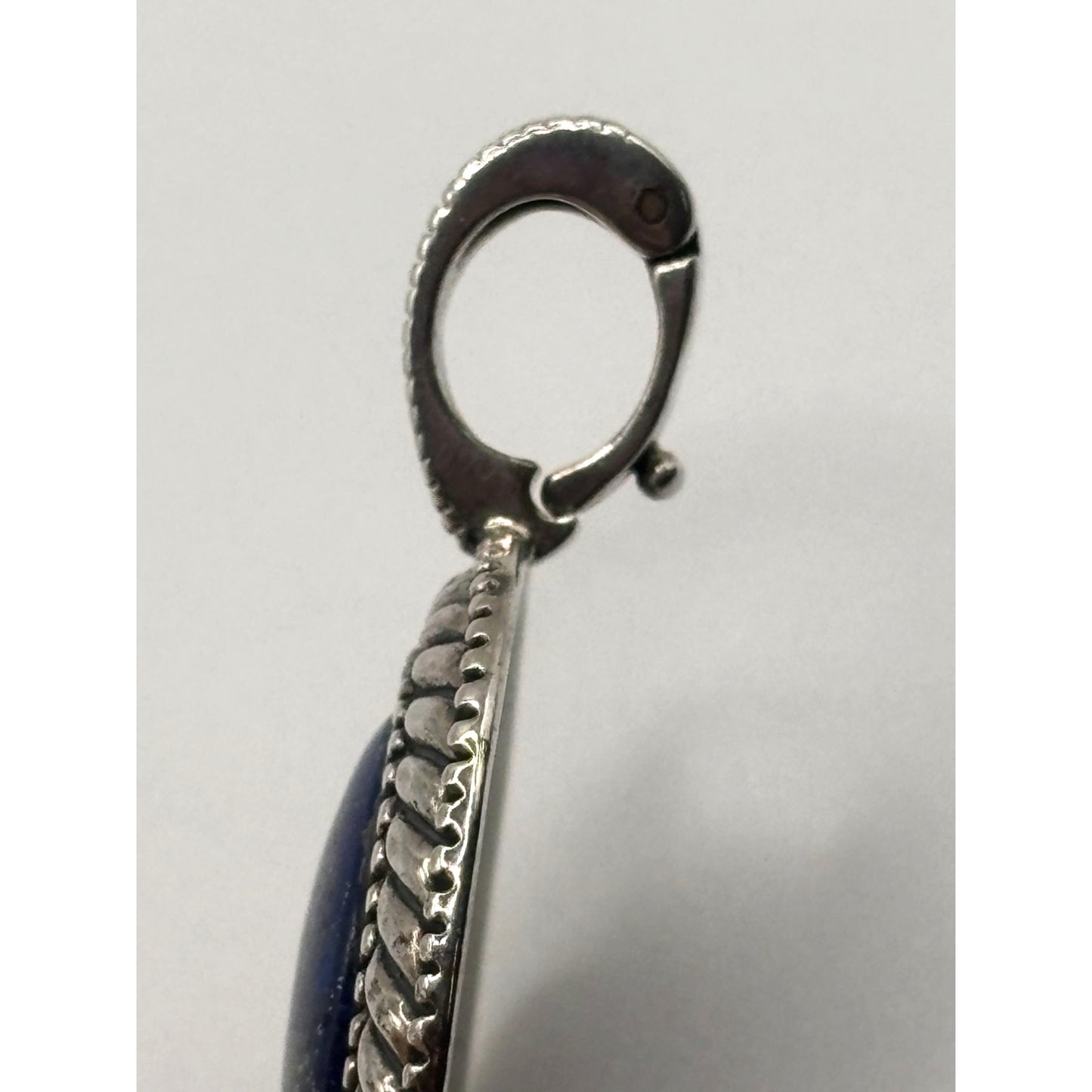 Vintage Carolyn Pollack Sterling Silver 925 Oval Lapis Lazuli Pendant