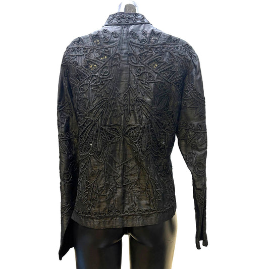 Sandy Starkman Embellished Black Jacket M