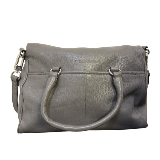NWT Aimee Kestenberg Gray Leather Camouflage Tote With Top Handles