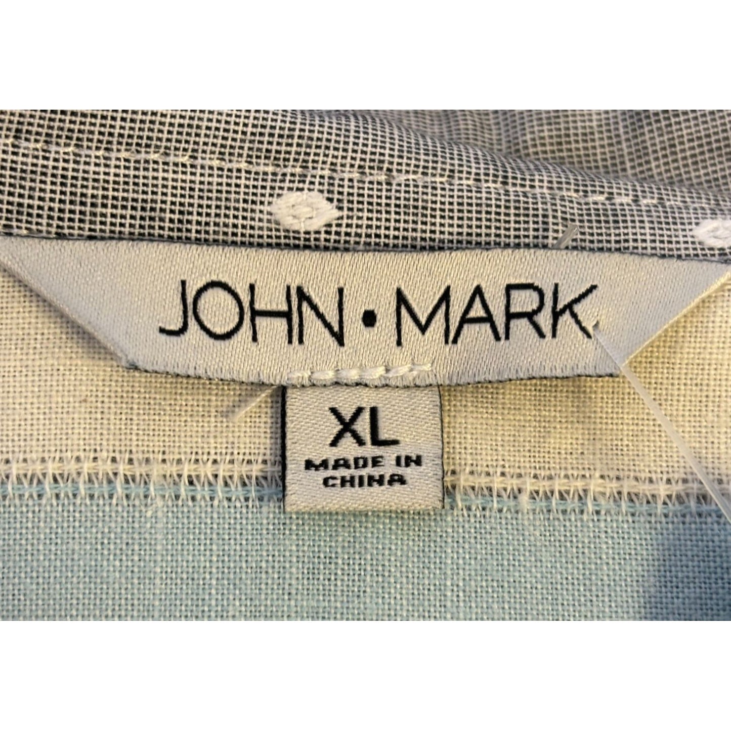 John Mark Embroidered Back Blouse Gray Multi XL