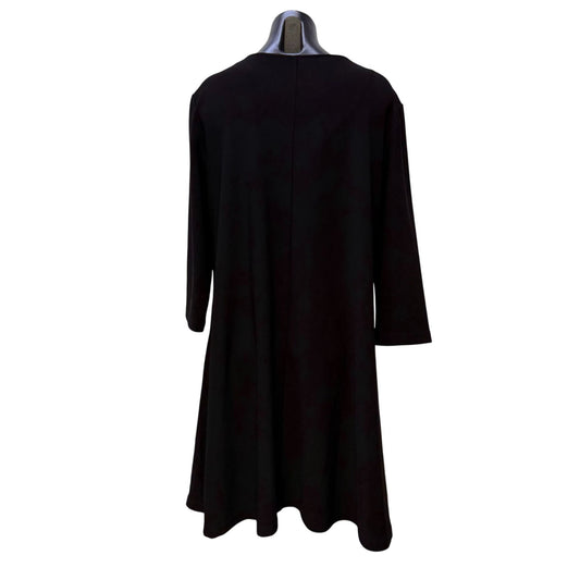 NWT Scapa Lauren Perre Black Dress 3/4 Sleeves XL