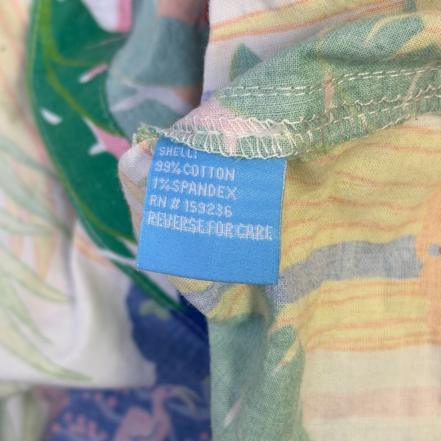 J.McLaughlin White Multi-Color Cotton Blend Button-Down Blouse L