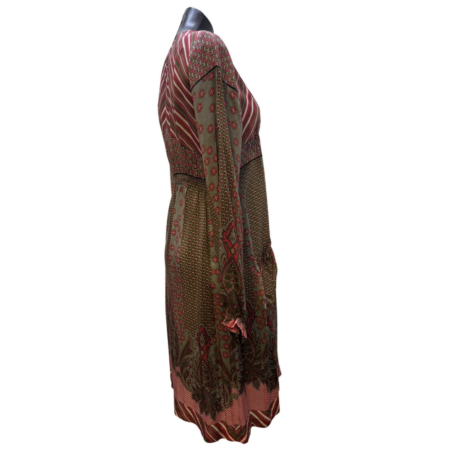 Johnny Was Dress/Silk Slip Gray Multi S 2pc