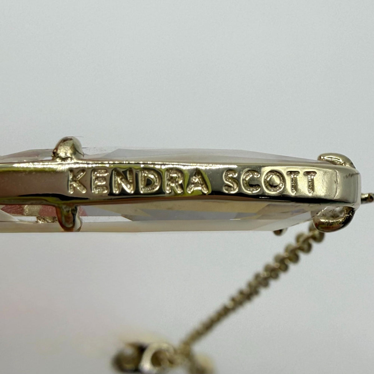 Kendra Scott Gold Tone White Mother Of Pearl Adjustable Bracelet