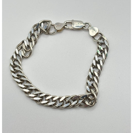 Italian 925 Sterling Silver Curb Chain Bracelet