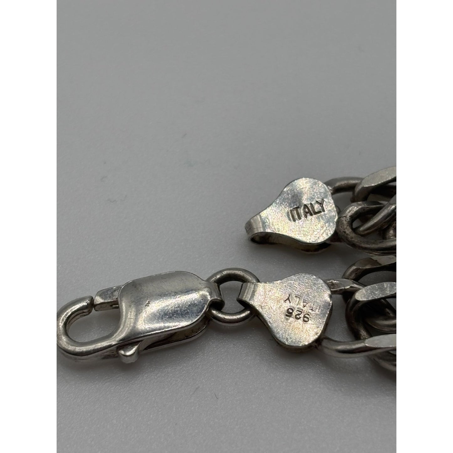 Italian 925 Sterling Silver Curb Chain Bracelet