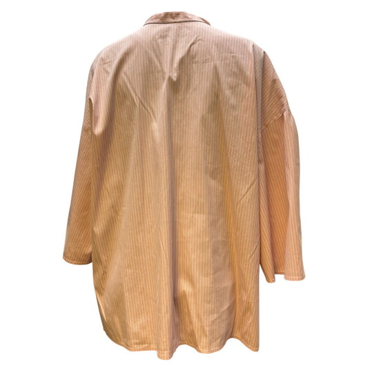 Lafayette 148 New York Pink Striped Blouse XL