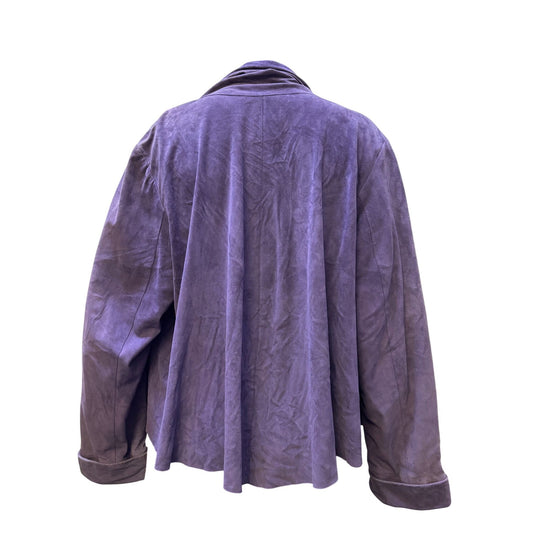 Vericci Goatskin Wrap Jacket Purple L