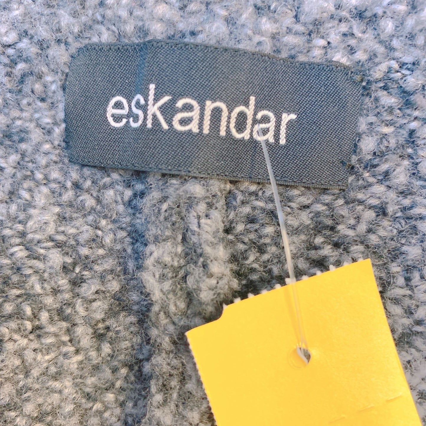 Eskandar Gray Wool Blend Poncho Cardigan