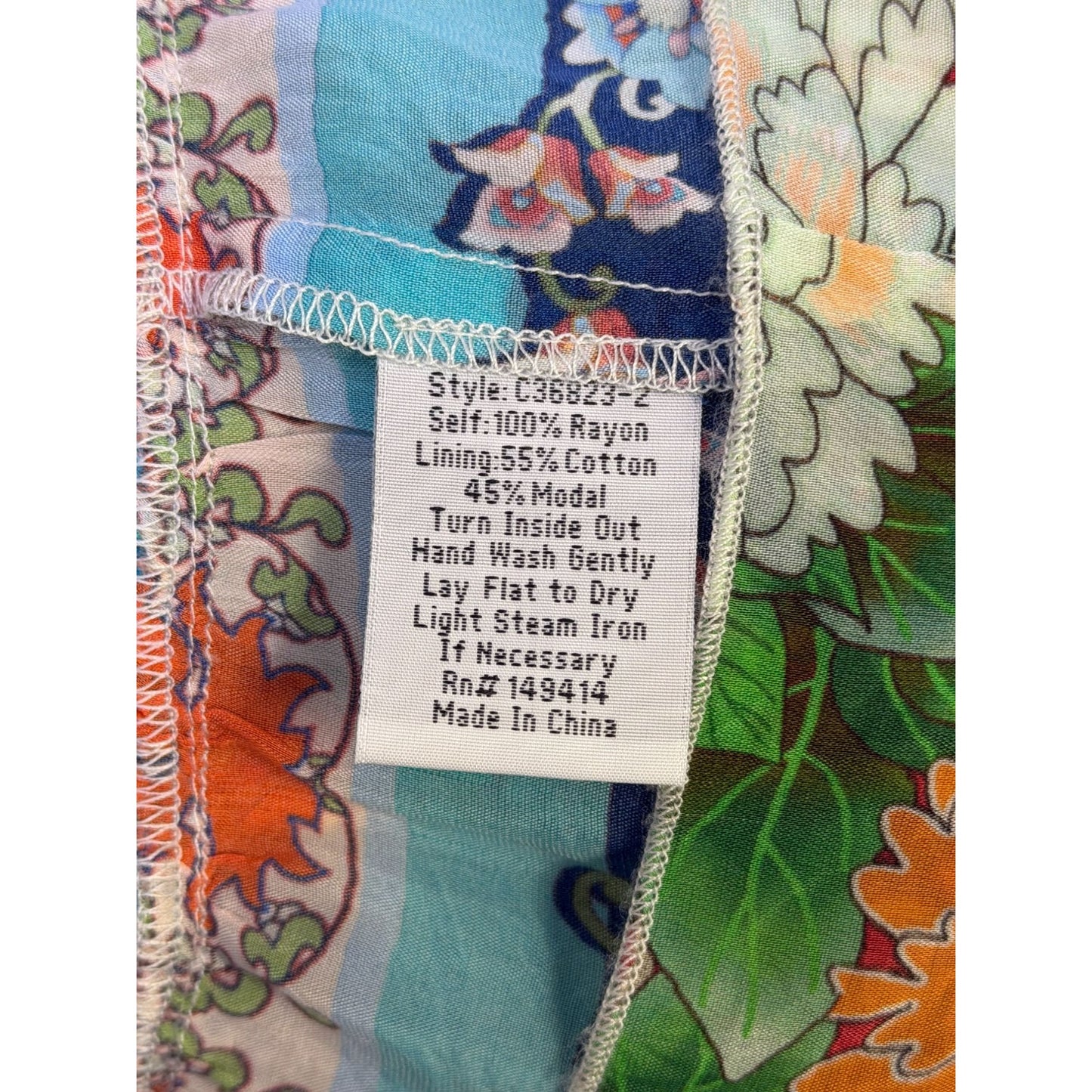 NWT Johnny Was Floral Embroidered Maxi Dress Multi-Color L
