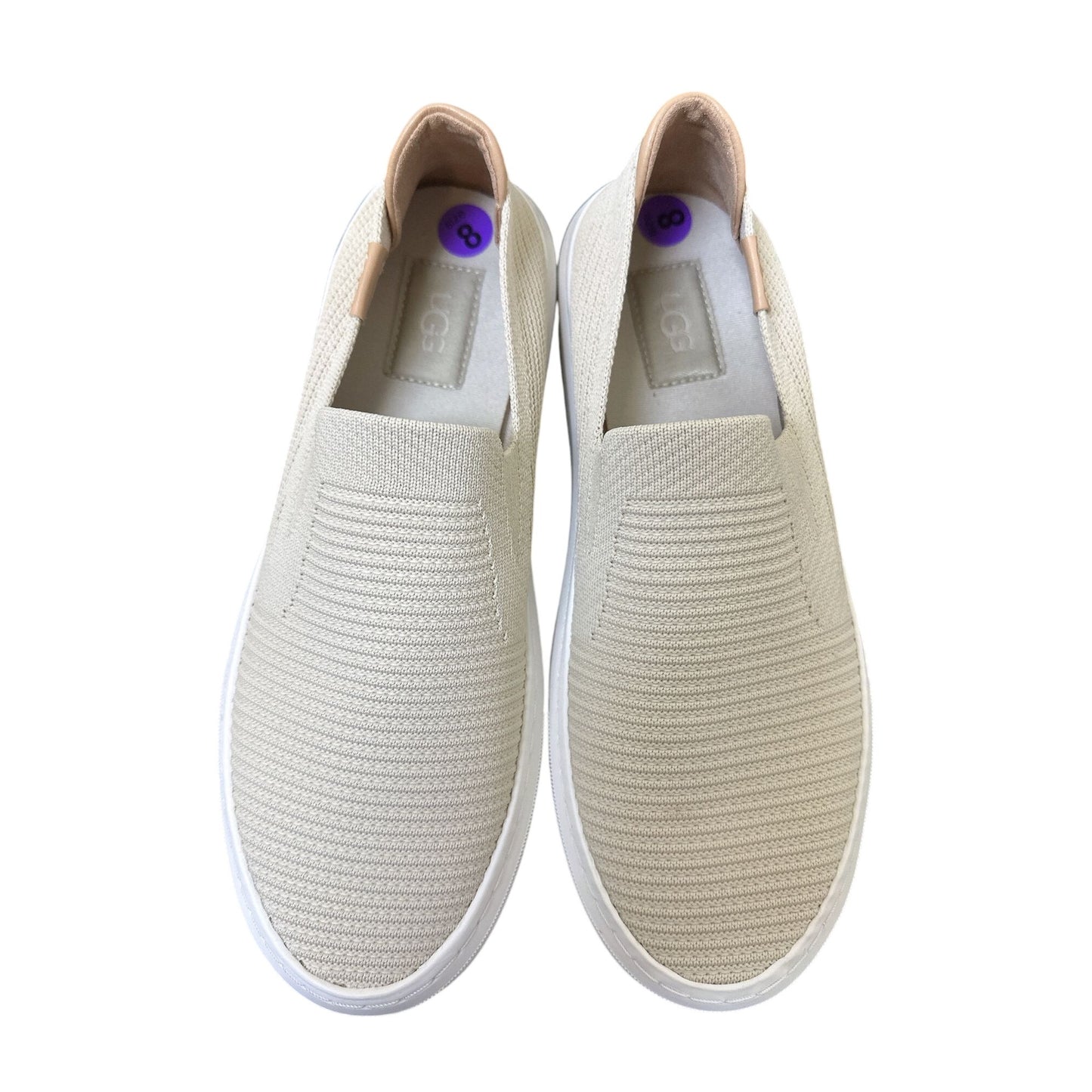 UGG Beige knit upper Slip-On Sneakers Size 8