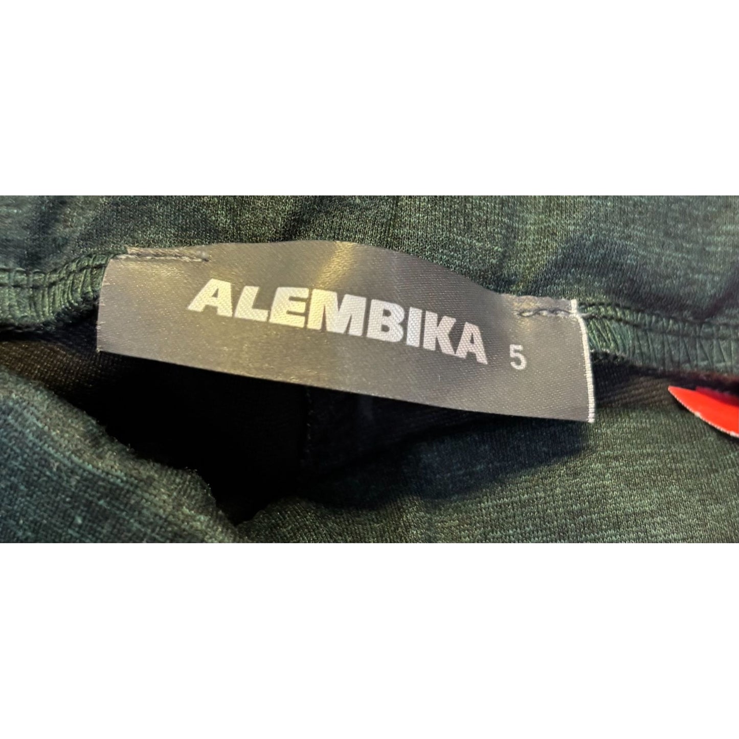 Alembika Womens Wide-Leg Pants Green Size 5/14 Elastic Waistband Comfortable Fit