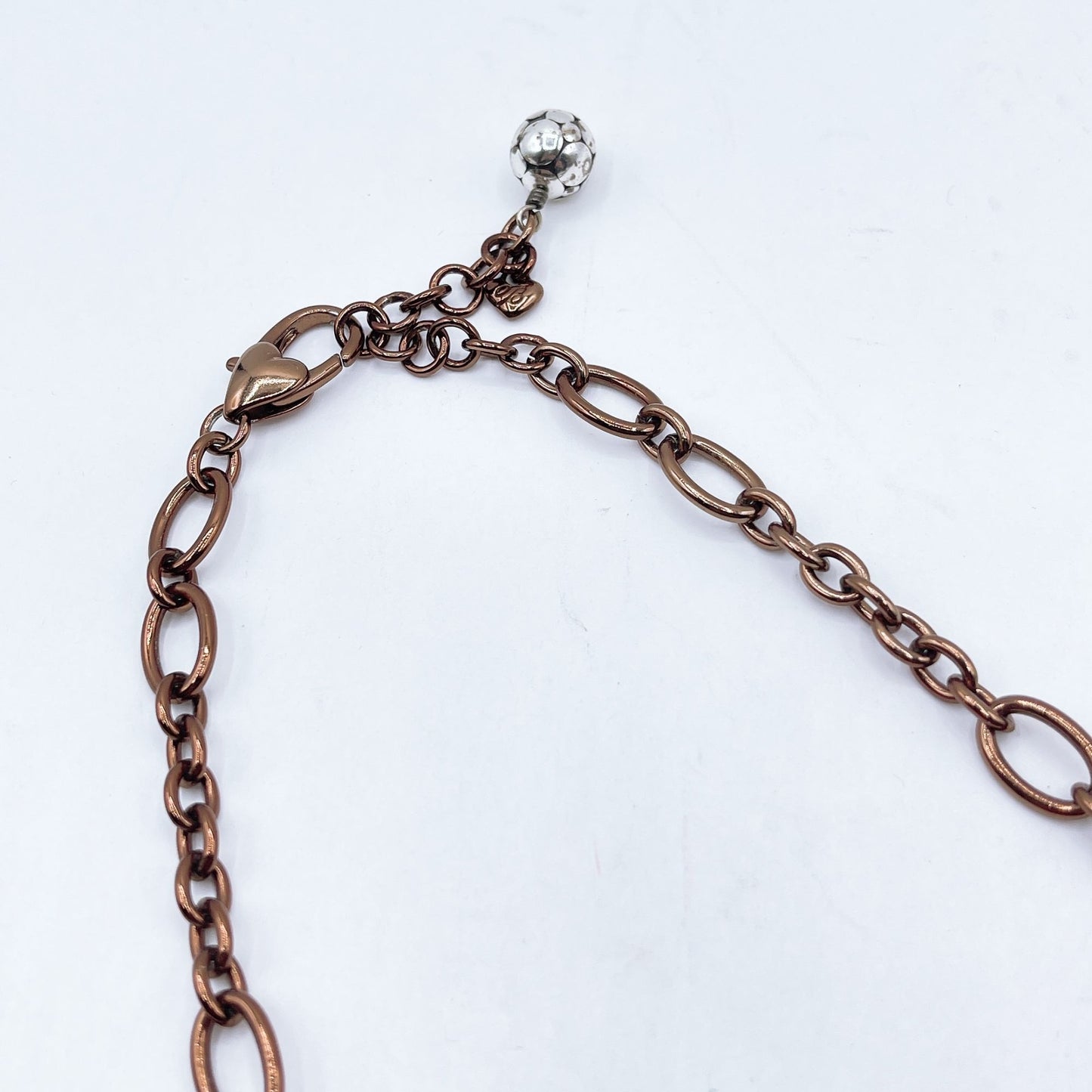 Brighton Two-Tone Link Necklace With Silver Accents & Pave Crystals