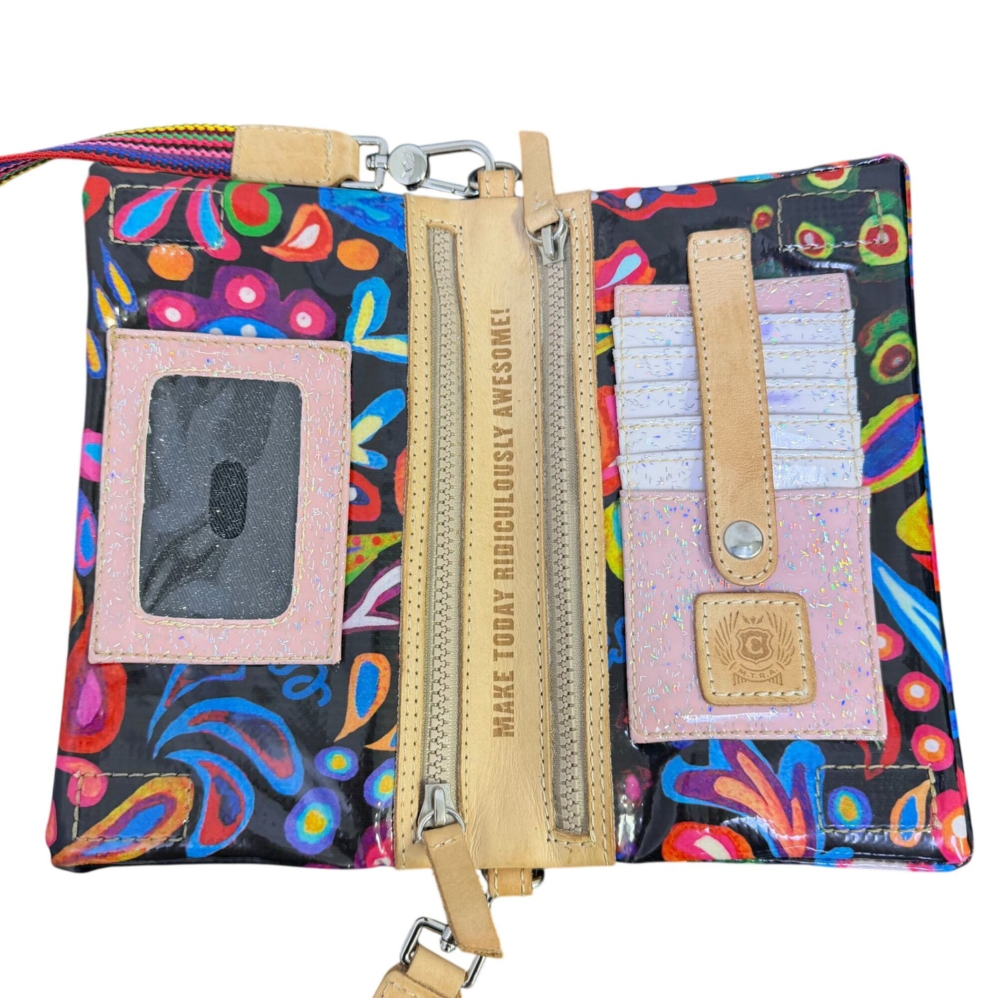 Consuela Crossbody Bag Black Multi With Adjustable Strap