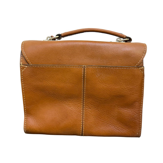 Patricia Nash Brown Leather Handbag With Turquoise & Silver Studs