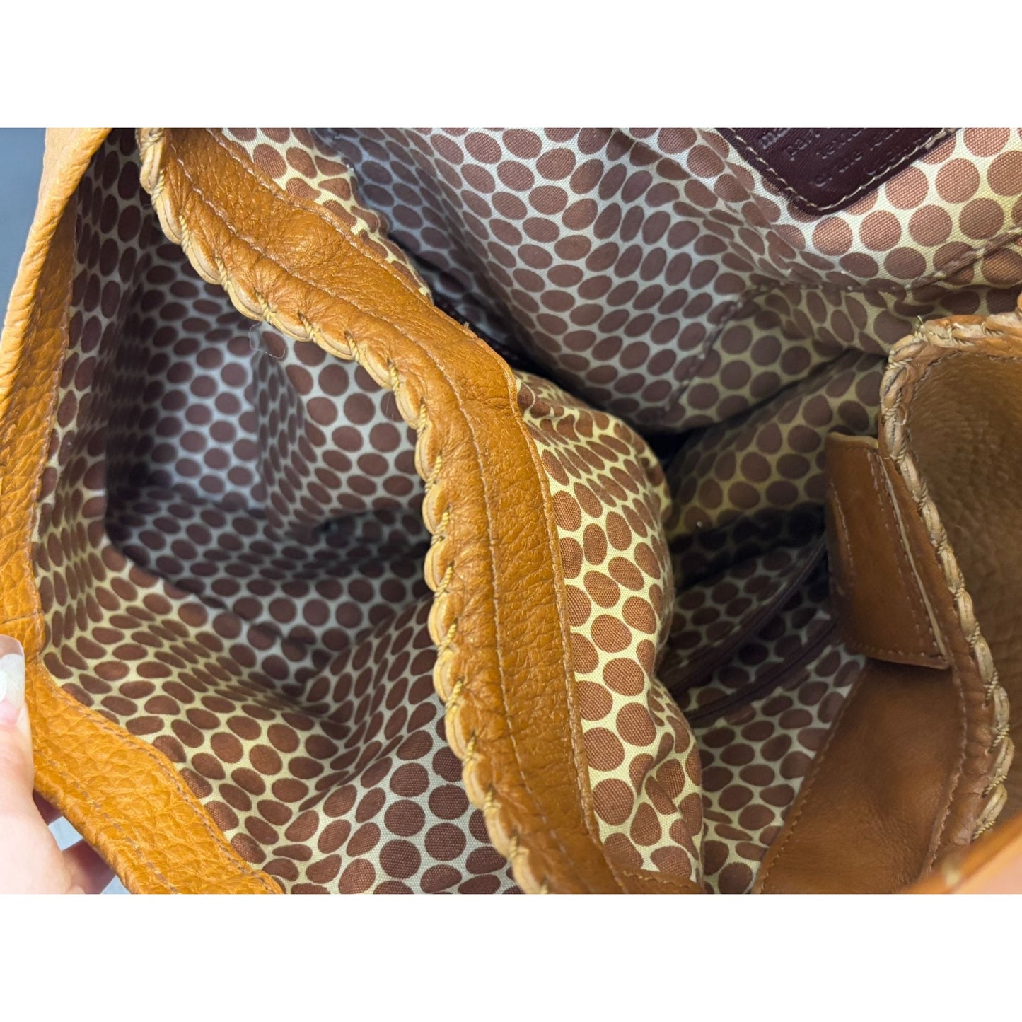 Brighton Brown Leather Hobo Bag With Heart Charm Accent
