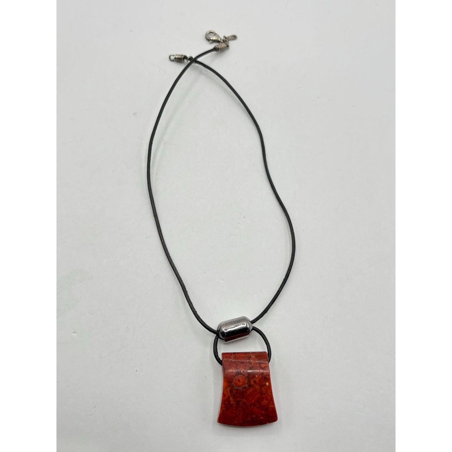 Silpada 925 Sterling Silver & Cord Pendant Necklace